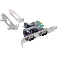 InLine interfacekaart, 2x serieel RS-232, PCIe, AX99100, laag profiel