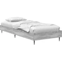 vidaXL Bedframe Grijs Sonoma 80 x 200 cm Bewerkt hout
