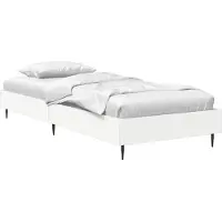 vidaXL Bedframe Wit 80 x 200 cm Bewerkt hout