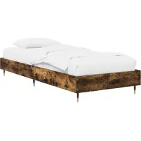 vidaXL Bedframe Gerookt eiken 80 x 200 cm Bewerkt hout