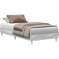 vidaXL Bedframe Grijs Sonoma Bewerkt hout