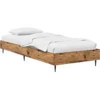 vidaXL Bedframe Oud hout 80 x 200 cm Bewerkt hout