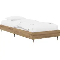 vidaXL Bedframe Artisanaal eiken 80 x 200 cm Bewerkt hout