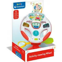 Clementoni Baby - Activity Wheel - Speelsgoed Stuur met Activiteiten - Speelstuur voor op Tafel - Met Geluid en Lampjes - 1 Jaar