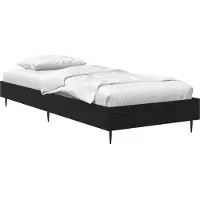vidaXL Bedframe Zwart eiken 80 x 200 cm Bewerkt hout