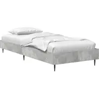 vidaXL Bedframe Betongrijs 80 x 200 cm Bewerkt hout