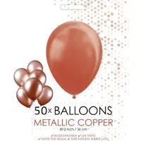 Wefiesta 50 Koperkleurige metallic ballonnen.