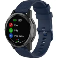 123Watches sport gesp band - marineblauw - 18mm - Geschikt voor Garmin Vivoactive 4S / Venu 2S / Venu 3S / Vivomove 3s / Overige smartwatches met 18mm bandje