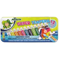Jolly verf set Super Tempera 7,5 ml 12 kleuren kinderverf.