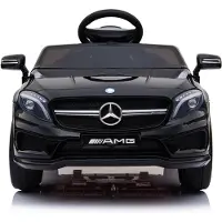Mercedes-Benz Elektrische Kinderauto GLA45 AMG Zwart 12V Met Afstandsbediening