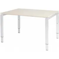 Schaffenburg Verstelbaar Bureau - Domino 120x90 Eiken - wit frame