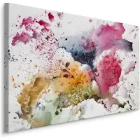 Karo-art Schilderij -abstractie aquarel, 4 maten, hoge kwaliteit canvas scherp geprijsd