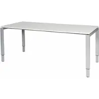 Schaffenburg Verstelbaar Bureau - Domino 180x80 wit - alu frame