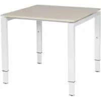 Schaffenburg Verstelbaar Bureau - Domino 80x80 Eiken - wit frame