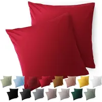 Blumtal Kussensloop Microvezel Kussenhoes 80 x 80 cm - Rood - Set van 2
