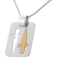 Orphelia Hanger + Ketting Zwaard Bicolor ZH-4283