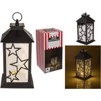 Out of the blue Plastic Lantern Stars with sparkle LED