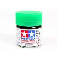 Tamiya Hobbyverf Acrylverf - X-25 Green Clear - Gloss - Acryl - 23ml Verf potje - 23 ml