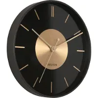 Karlsson Gold Disc, Muur, Rond, Zwart, Goud, IJzer, Volwassenen, Batterijen