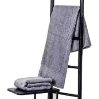 Hamams own Bamboe sauna handdoek xxl grijs 200x90 van Hamams own