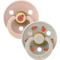 BIBS - Pacifier Studio Colour 2 PACK Ladybug Latex - Blush Mix - Size 2