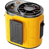 VHV - Tailleventilator met clip - USB oplaadbaar, 100 snelheden, geel model met powerbankfunctie voor camping en buitenwerk