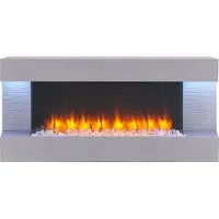 Balderia Nivaro Elektrische Wandhaard - Grijs