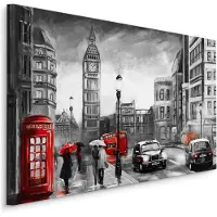 Karo-art Schilderij - Mooi overzicht van Londen, print op canvas, premium