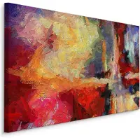 Karo-art Schilderij - Hedendaagse Abstractie, Multikleur, Premium Print