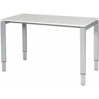 Schaffenburg Verstelbaar Bureau - Domino 120x60 wit - alu frame
