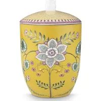 Pip studio Voorraadbus Home Storage Jar Lily & Lotus Yellow 1,5L