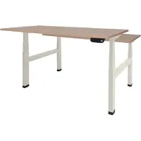 Schaffenburg Dextro Plus Duo Zit-sta-bureau Rechthoekig Kersen H-Frame 1.800 (B) x 800 (D) x 645 (H) mm Melamine