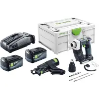 Festool DWC 18-2500 Basic accu-bouwschroevendraaier 18 V 18 Nm borstelloos + 2x accu 5,0 Ah + snellader + Systainer