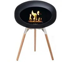 Le Feu Ground Low Haard Bio Ethanol - Zwart/Oak Soaptreated