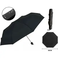 PD - Mini Paraplu Opvouwbaar - Zwart - Mini Paraplu Handtas - Mini Paraplu Lichtgewicht - Miniparaplu
