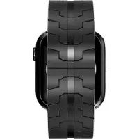 Go Go Gadget - RVS Ultra Band - Geschikt voor Apple Watch 42mm/44mm/45mm/49mm - Vlindergesp - Zwart