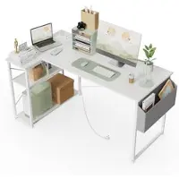 OEM Klein, L-vormig bureau van hout, afmetingen 100x70 cm - Een goede werkplek voor studie, spel en werk in een kinderkamer