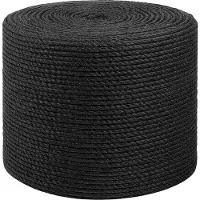 vidaXL Jute Touw 8 mm Zwart 100% Tossa jute