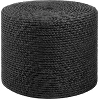 vidaXL Jute Touw 6 mm Zwart 100% Tossa jute
