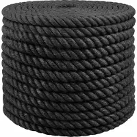 vidaXL Jute Touw 20 mm Zwart 100% Tossa jute