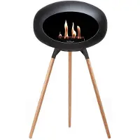 Le Feu Bio Ethanol Haardvuur - Black Ground Wood Oak Black