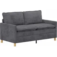 vidaXL Bankstel 2 pcs Donkergrijs Polyester