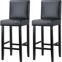 OEM Barkruk Deluxe Juza - Industrial - Grijs - Barkrukken set van 2 - Barstoel Kruk - Barstoelen met rugleuning - Keukenstoel - Kunstleer
