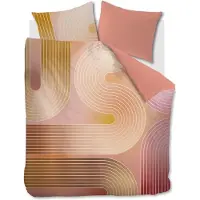 Beddinghouse Dutch Design Dekbedovertrek Curves Koraal Katoen-200 x 200 / 220 cm | 2-Persoons