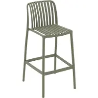 Goossens Barstoel Lygeke - Kunststof - groen - 50 x 103 x 54 cm - Barstoel - zonder kussen