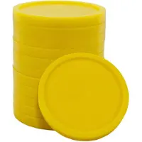 Combicraft kleinere blanco plastic munten geel - Ø23mm - 100 stuks