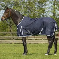 QHP Deken Turnout Fleece 0gr Donkerblauw - 105/145