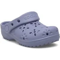 Crocs Peuter/Kleuter classic floral cut out clogs blauw Meisjes EVA - maat 27/28