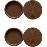 OEM 4 antislip meubelpads van rubber, bruin, rond, 75*75*9 mm, voor bescherming van vloeren en meubels