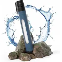 OEM Buitenfilter voor water met kijkvenster - Waterfilter voor 3000 liter, geschikt voor kamperen en noodsituaties (Blauw, 100 liter/minuut)